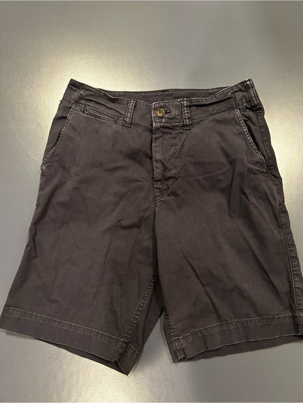 American Eagle Outfitters Black Flat-Front Men's Shorts size 28 Navy